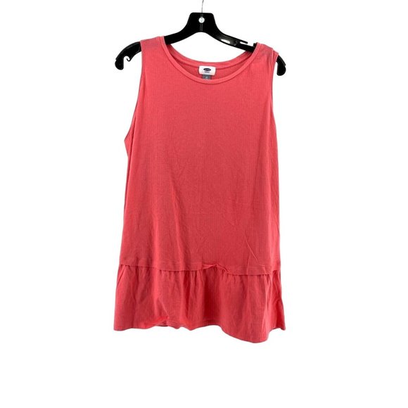 Old Navy Women's Plus Orange Ruffled Hem Sleeveless Tunic Top Shirt Size 2X - Picture 1 of 8